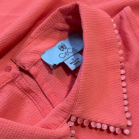 Cece | Collar Dot Trim Blouse - Picture 5 of 5